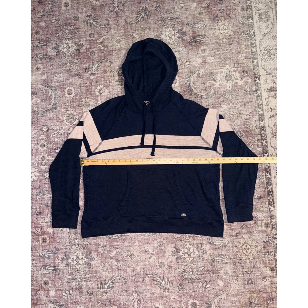 Faherty Sunwashed Organic Cotton Hoodie Sunburst Navy Women's XL WKS2414-VRS - Picture 7 of 7